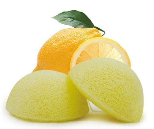 Lemon Konjac Sponge 100% Natural for Anti-Aging x 2